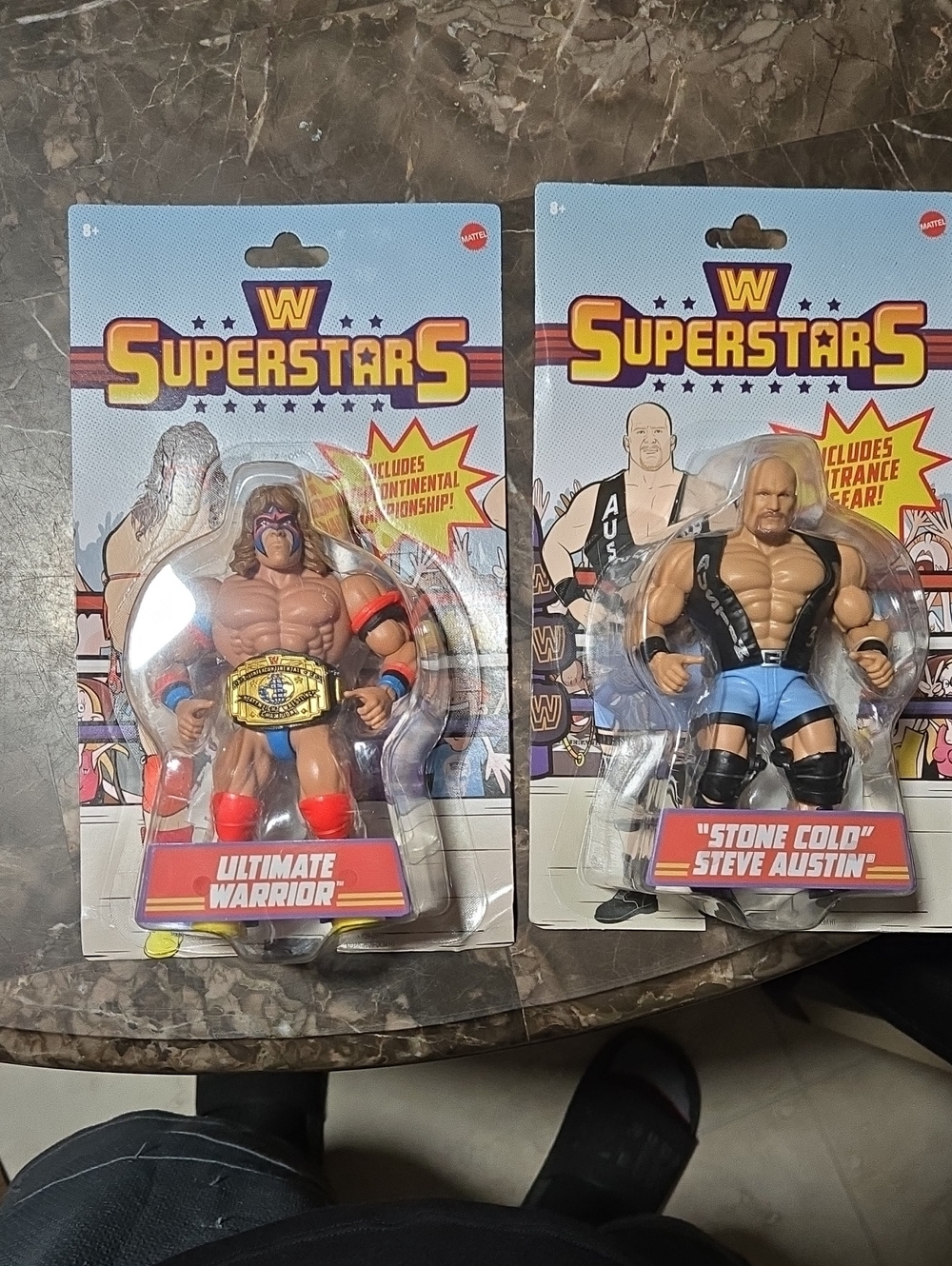 Mattel Ultimate Warrior Action Figure And "Stone Cold" Steve Austin